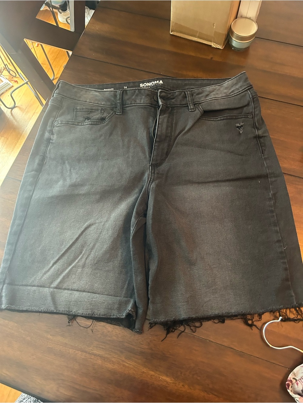 SONOMA Black Denim Bermuda Shorts